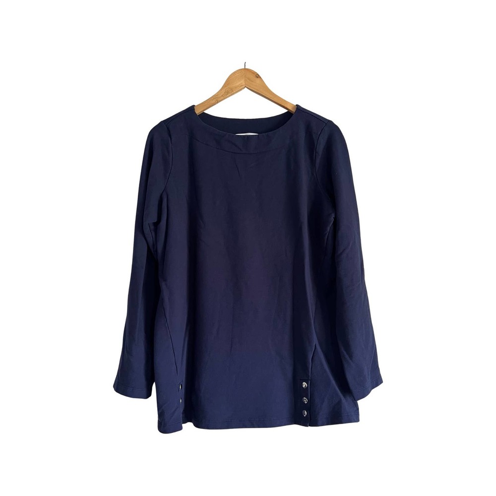 SPORT SAVVY French Terry Boat Neck Tunic Navy S